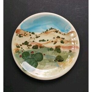 MEI MING Signed 9" Pottery Plate- Santa Fe, N.M.